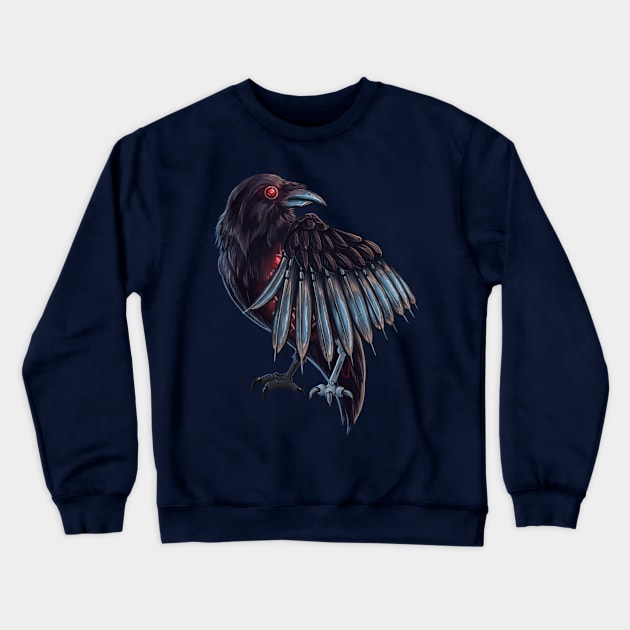 Bio-Mech. Raven (no BG) Crewneck Sweatshirt by Velvet